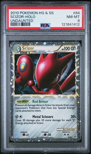 Scizor Holo 84/123 Heartgold & Soulsilver Undaunted Pokemon PSA 8