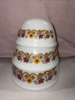 Vintage Briarwood Pattern JAJ Pyrex Mixing Bowl  x 3 Small/Medium/large