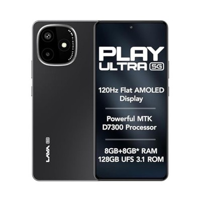 Lava Play Ultra 5G (Arctic Slate, 8+8*GB RAM, 128GB Storage)|MTK D7300 P