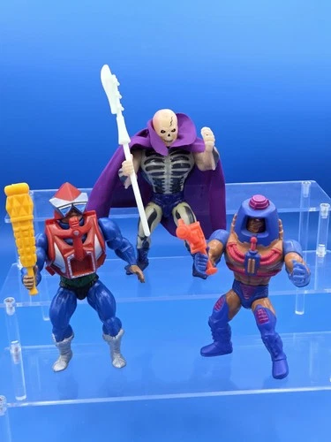 Vintage MOTU Scare Glow Complete w/ Cape Axe + Mekaneck + Roboto He-Man Lot