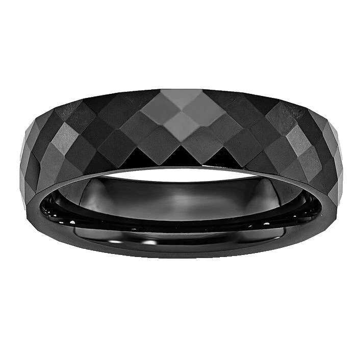 Black Ceramic Fashion Rings
