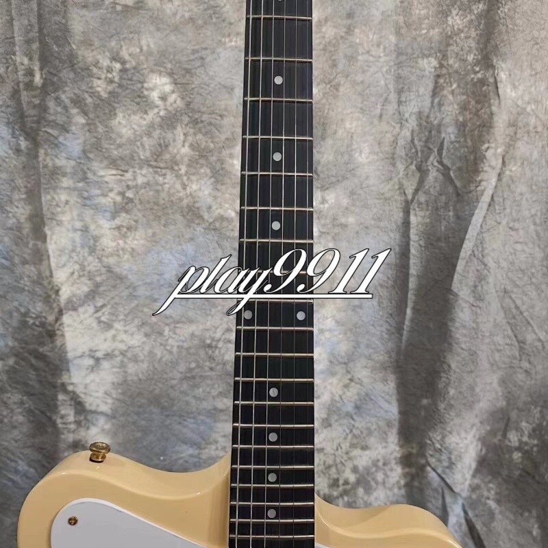 Cream Yellow Thunderbird Electric Guitar Nonreverse Model Tremolo Gold