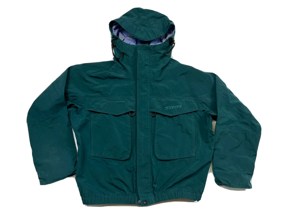 Vintage Simms Goretex Jacket Dry Coat Men’s Small Green Rare