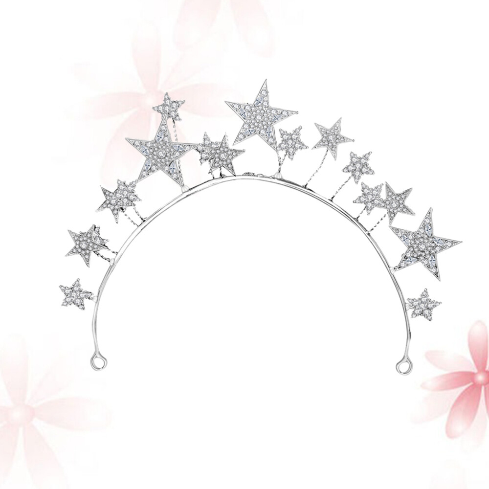 Rhinestone Crystal Wedding Brides Headpiece Jewelry Star Hair Accessory