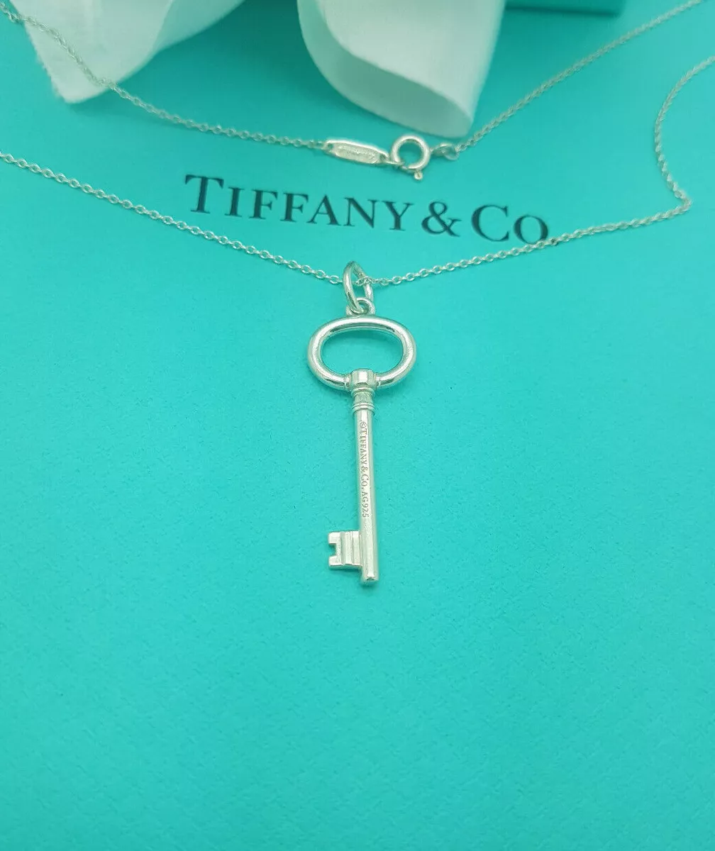 Tiffany and co sterling silver key necklace cheap