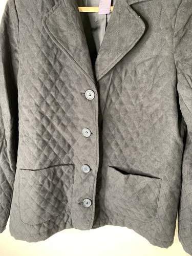 LAURA SCOTT Womens Size M Jacket Quilted Black Lined Soft Pockets Lightweight - Picture 3 of 8