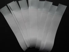 10 -Blank Cash Money Self-Sealing Straps White Saw Tooth Currency Bands 