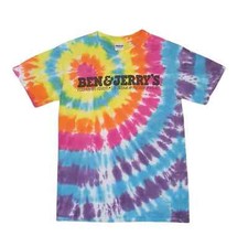 Ben & Jerry's T-Shirt Mens Small Tie Dye Streetwear Vermonts Ice Cream Y2K