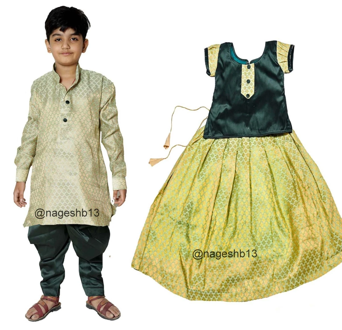 Brother and Sister Matching Outfits Boys and Girls Combo Dress Ethnic Dresses