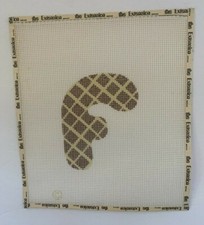 The Extension Monogram Lowercase F Needlepoint Canvas