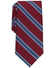  55 Club Room Mens Red Stone Stripe Regular Tie One Size NWT