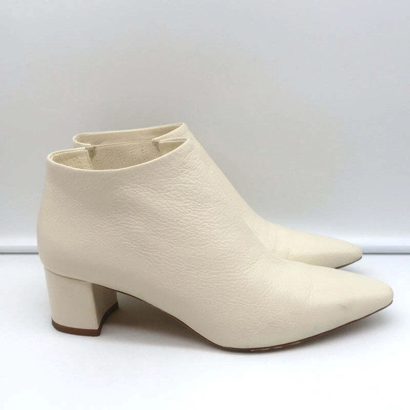 Теория ботинок кремовая кожа размер 37 заостренный носок ботильоны - Изображение 3 из 4