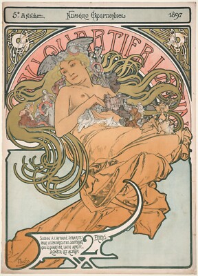 Au Quartier Latin : Alphonse Mucha : Archival Quality Art Print 