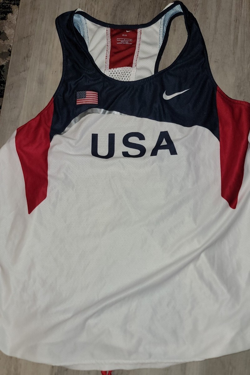 2004 Athens Olympics Nike Team USA Track Field Running Top UT Athlete L  Womens