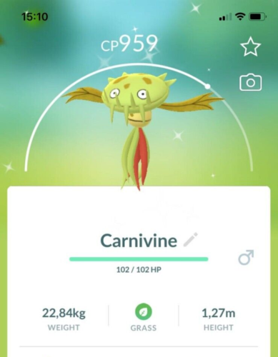 Shiny Carnivine - TRADE 1 Mil stardust - unregistered trade - Picture 1 of 1