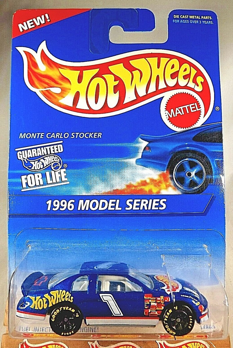 1996 Hot Wheels #440 Model Series MONTE CARLO STOCKER Blue w/GDYR 