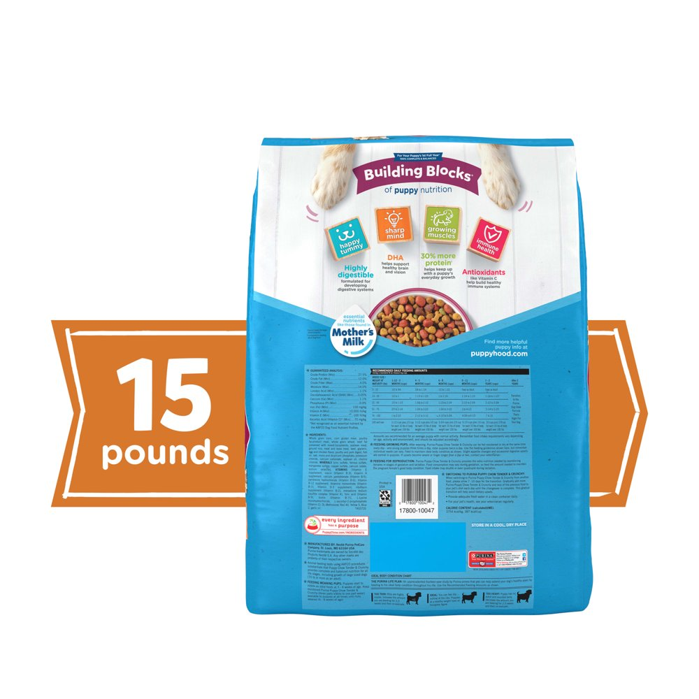 Purina Puppy Chow High Protein Dry Puppy Food Tender Crunchy With purina-puppy-chow-high-protein-dry-puppy-food-tender-crunchy-with