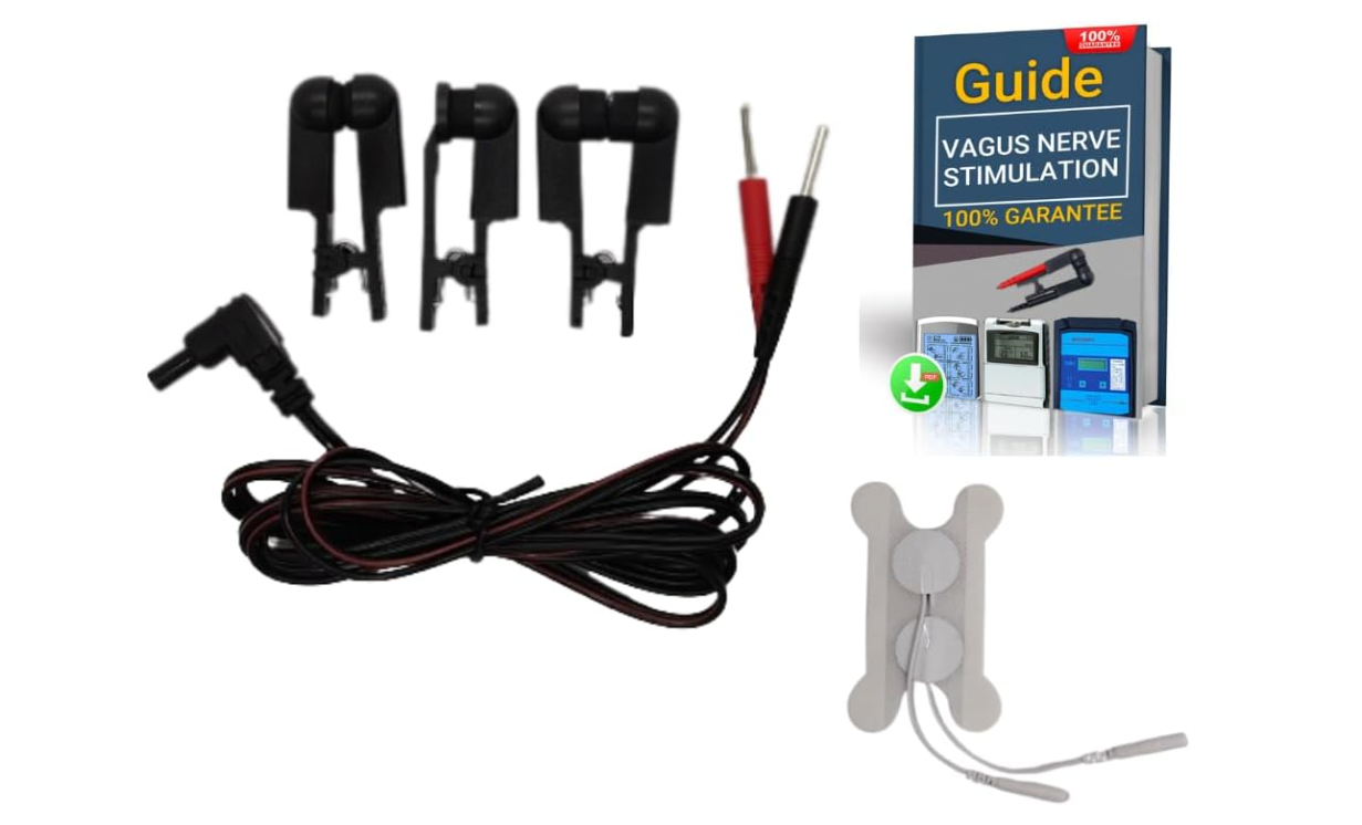 Ear Clips and Swallow Pads for Vagus Nerve Stimulation Compatible with