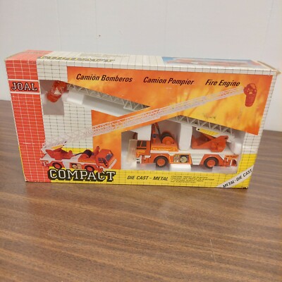 Joal Fire Engine Ariel Hook & Ladder Truck #44 Toy Ref 173 Die Cast 1/50 Rescue