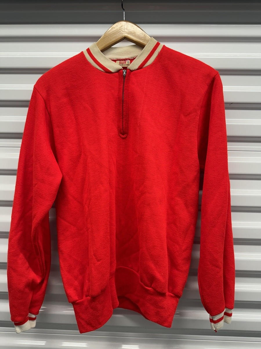 Vintage Hanes Breeze Shield Quarter Zip Sweatshirt Size Med 50 60s
