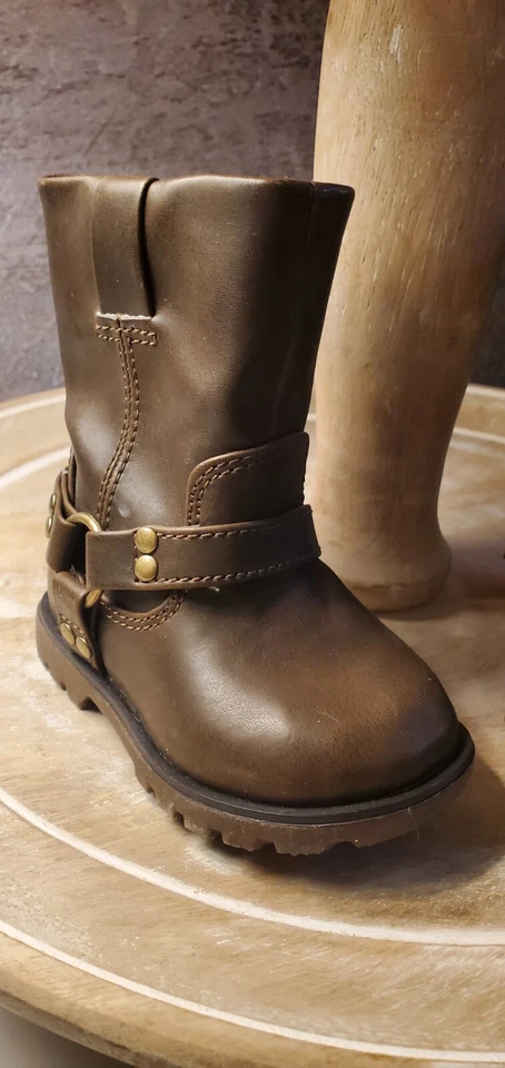 Baby Gap / коричневый / молнии ботильоны / младенца размер 3. - Изображение 2 из 4