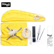 Stagg SCK-PRO-AS Saxophone Cleaning Maintenance Kit with Swab, Brush, Cloth