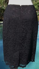 NWT 108 Cache Women Stretch Lace Skirt Body Shaping Lining Scallop Bottom 4