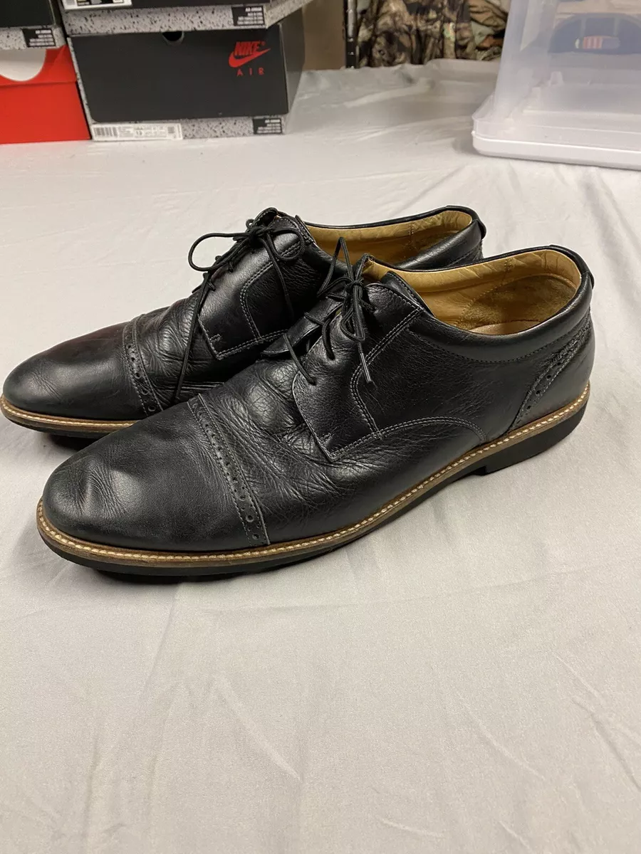 Johnston Murphy Barlow Cap Toe Dress Shoes Mens 13 M Black Leather 20 4881
