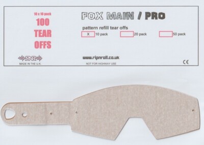 100 Stck. MX ABRISS passend für Fox Main / Pro Erwachsenenbrille von RNR vor 2019 NICHT V2