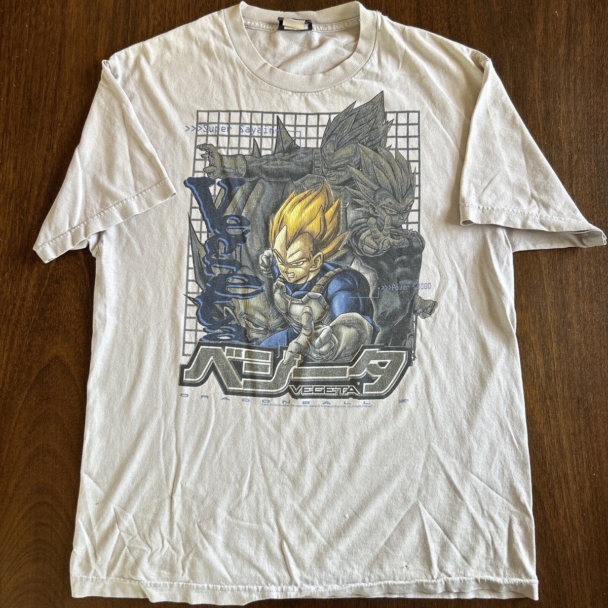 Vintage Dragon Ball Z ODM T Shirt Mens Size Large Vegeta Front