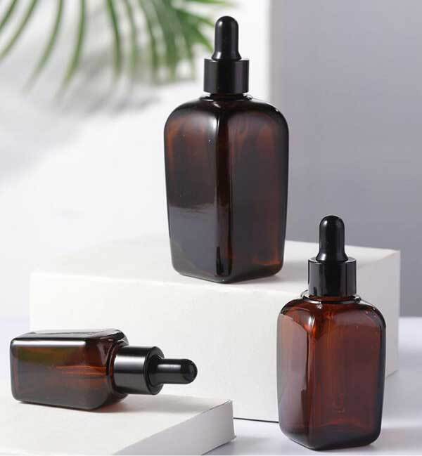 Bulk Buy 10ml-100ml Square Amber Luxury Glass Dropper Bottle w/ Essential Oil