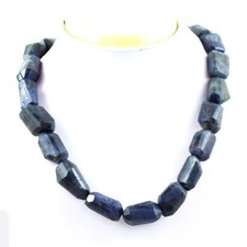 700.00 Cts Natural Single Strand Blue Iolite Faceted Beads Necklace NK 59E113