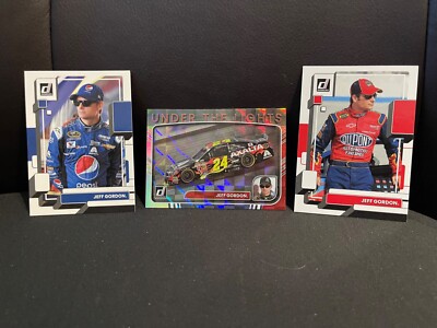 2023 Panini Donruss Under the Lights  Jeff Gordon #UL16  & Base #3 /28 Hendricks