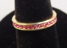 Gr&ouml;&szlig;e 6 14KT Vergoldet Stapelbar October Rose 3mm Ewigkeitsring