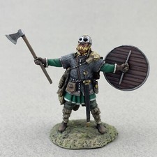 Viking soldier 54 mm 1/32, Painted toy soldier, Tin Viking, Warrior figurine