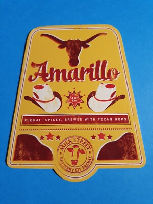MILK STREET Brauerei AMARILLO Fass Real Ale Bier Pumpe Clip Abzeichen Frome Somerset