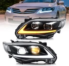 VLAND Projector Headlights LED DRL Fit 2011 2012 2013 Toyota Corolla Front Lamps