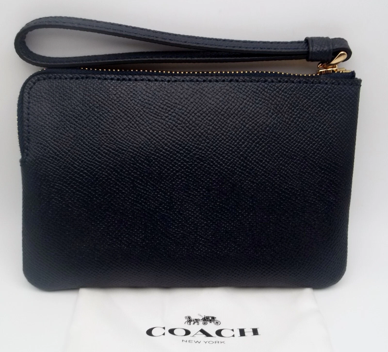 ❤ COACH Portafoglio Donna Pelle Angolare Zip Polso Mezzanotte Nuovo con etichette 58032 IMMID