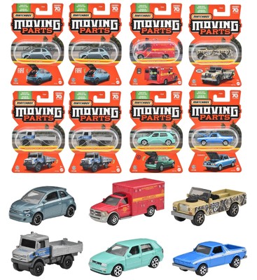 Matchbox Moving Parts Assortment [Box of 8 mini cars] [Ages 3 and