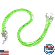 MECCANIXITY 10pcs 24 Inch Waxed Necklace Cord, Bulk Necklace String with Clas