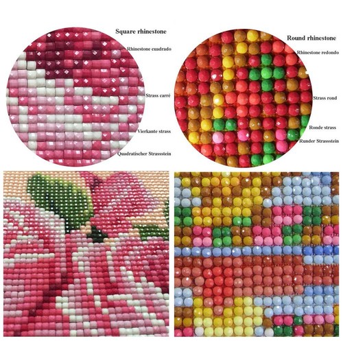 5D fai da te bellezza diamante quadrato pittura diamante strass artigianale (WT8 - Foto 5 di 9
