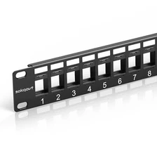 24 Port Blank Keystone Patch Panel with Snap-in Design Cat6 Network Patch Pan...