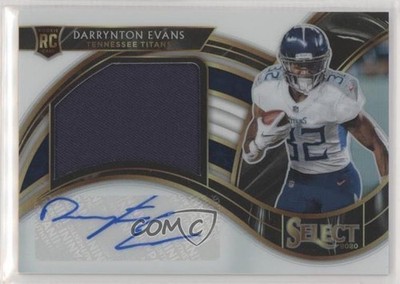 2020 Panini Select White Prizm 68/75 Darrynton Evans #JRS-DEV Auto RC 2l4