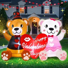 Valentines Day Inflatables Outdoor Decorations 5.5ft Long Valentine Blow Up Y...