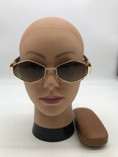 Valentino Women's Gold Trendy Sunglasses 55-16-138 Brown Lenses