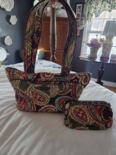 Vera Bradley Retired Heirloom Paisley Bag w/ Matching Wallet
