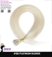 16" 18" 20" 22" - 1.0g Nano Ring Beads Remy Human Hair Extensions- Multi Colours