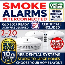 Wireless Interconnected Photoelectric ANKA Smoke Alarms Paired | 10 Year Life
