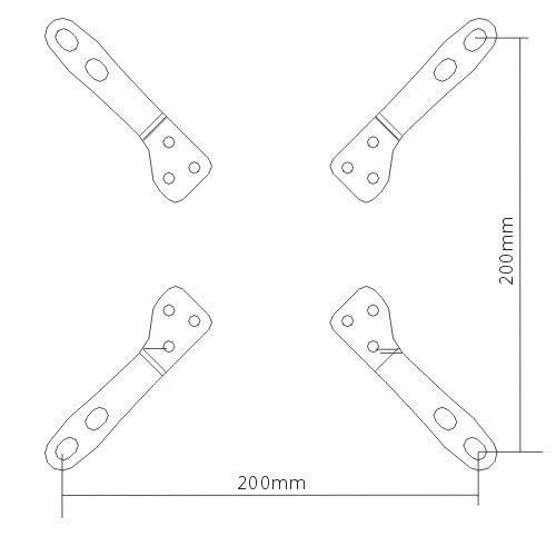 201P Adapter Bracket Convert VESA 100x100mm to VESA 200x200mm and 200x100mm (... - Image 3 of 4