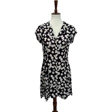 Reformation Concord Button Down Mini Dress Daisy Print Size 8